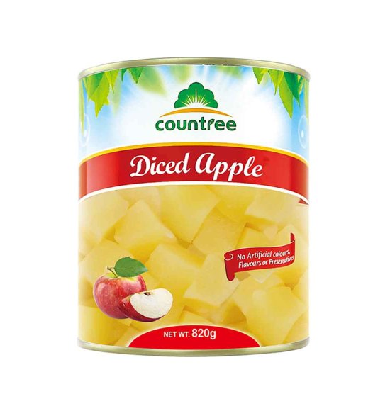 Canned apple dices