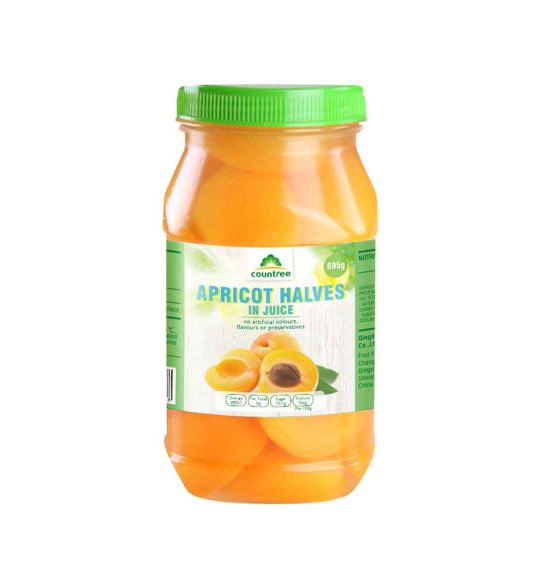 Apricot Halves in Fruit Tubs