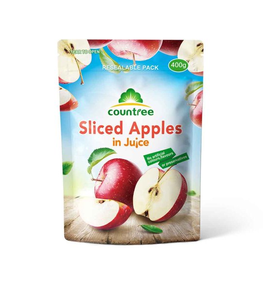 Apple slice in pouch
