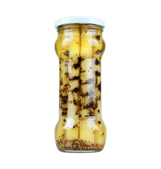 Grilled white asparagus