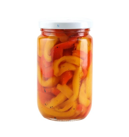 Roasted pickled sweet pepper strips