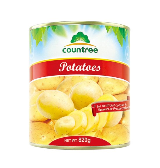 Canned potatoes slices