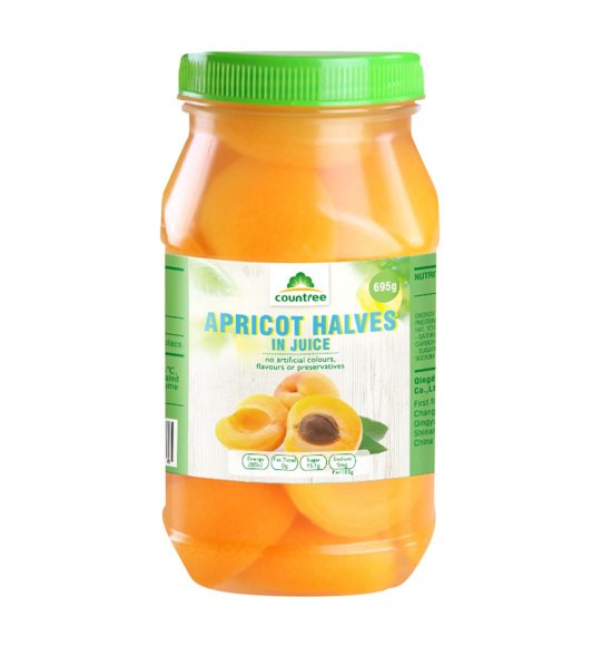 Apricot Halves in Fruit Tubs