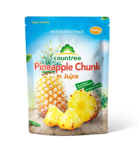 Pineapple chunk in pouch