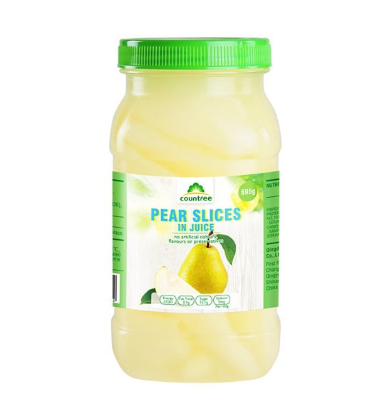 Pear Slice in Fruit Tubs