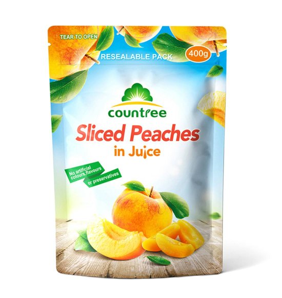 Peach slices in pouch