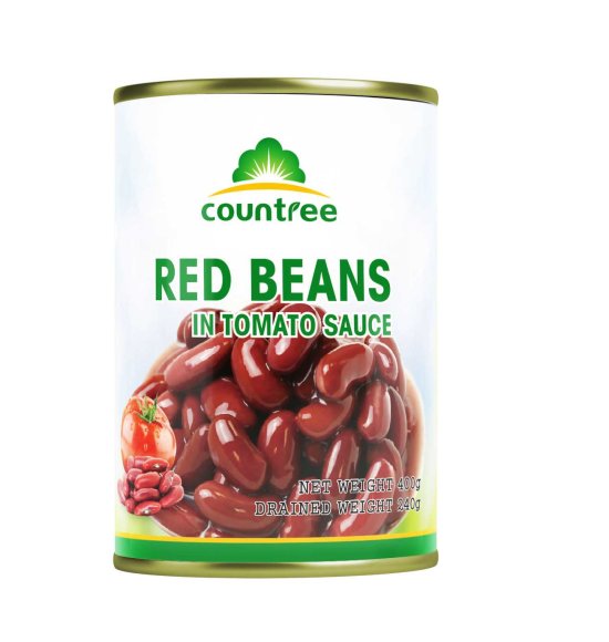Canned red beans in tomato sauce