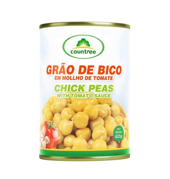 Canned Chick peas in tomato sauce