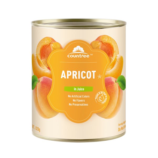 800g Canned Apricot Halves | Private Label Supply | Countree Food